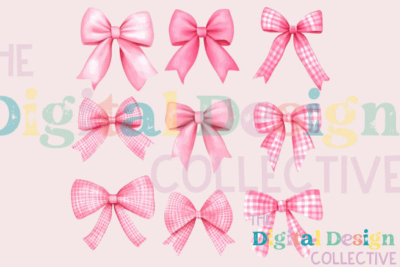 Vintage Valentine's Day Coquette Bow Heart Clipart Bundle - CraftNest - Digital Crafting and Art