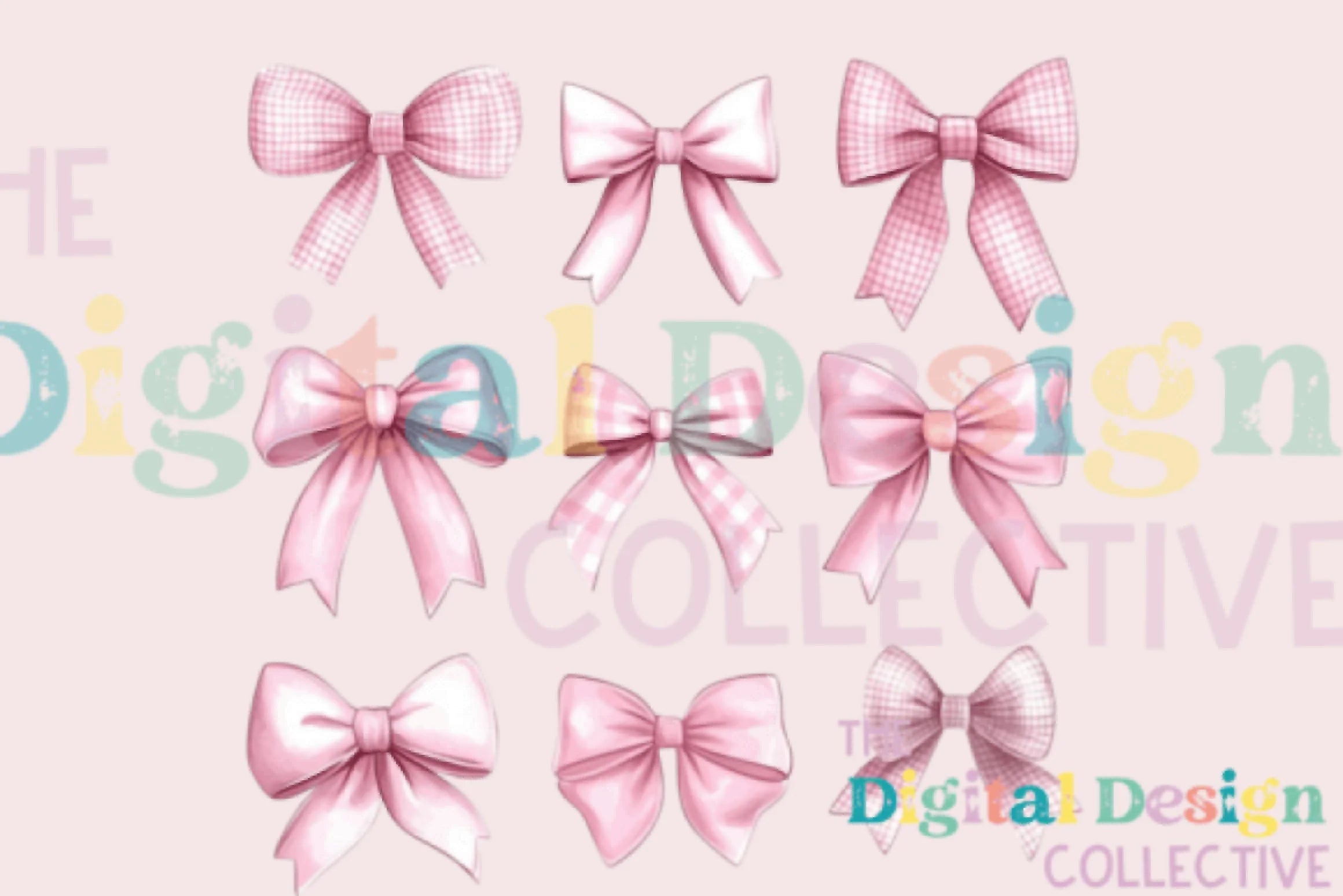 Valentine's Day Coquette Bow Heart Design Clipart Bundle - CraftNest - Digital Crafting and Art