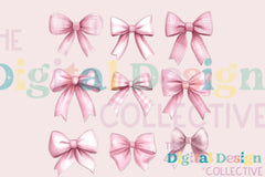 Valentine's Day Coquette Bow Heart Design Clipart Bundle - CraftNest - Digital Crafting and Art