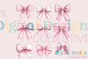 Valentine's Day Coquette Bow Heart Design Clipart Bundle