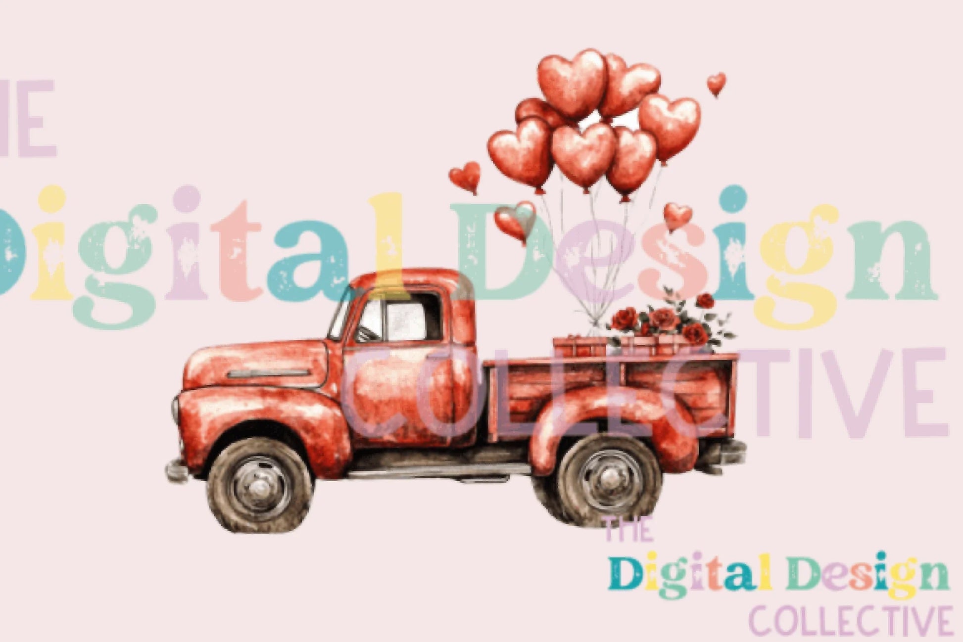 Vintage Valentine's Day Truck Clipart Bundle - CraftNest - Digital Crafting and Art
