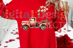 Vintage Valentine's Day Red Truck Clipart Bundle - CraftNest - Digital Crafting and Art