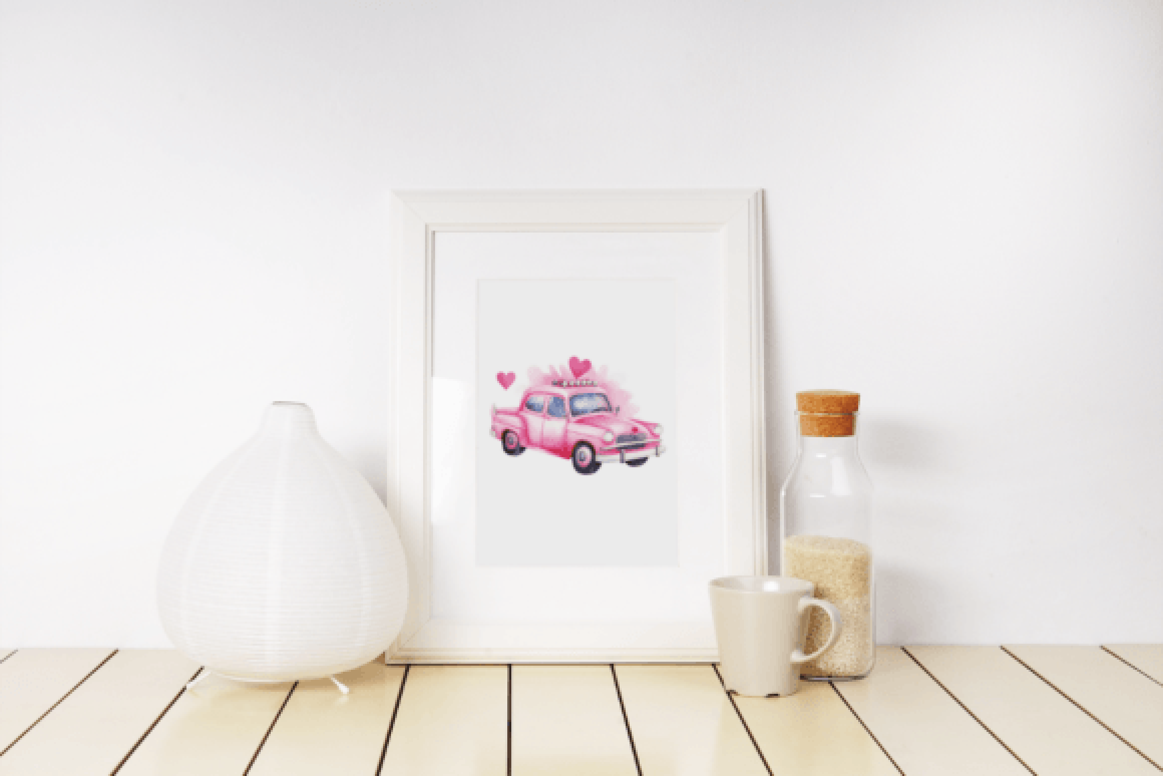 Valentine's Day Sweet Police Car Clipart Bundle