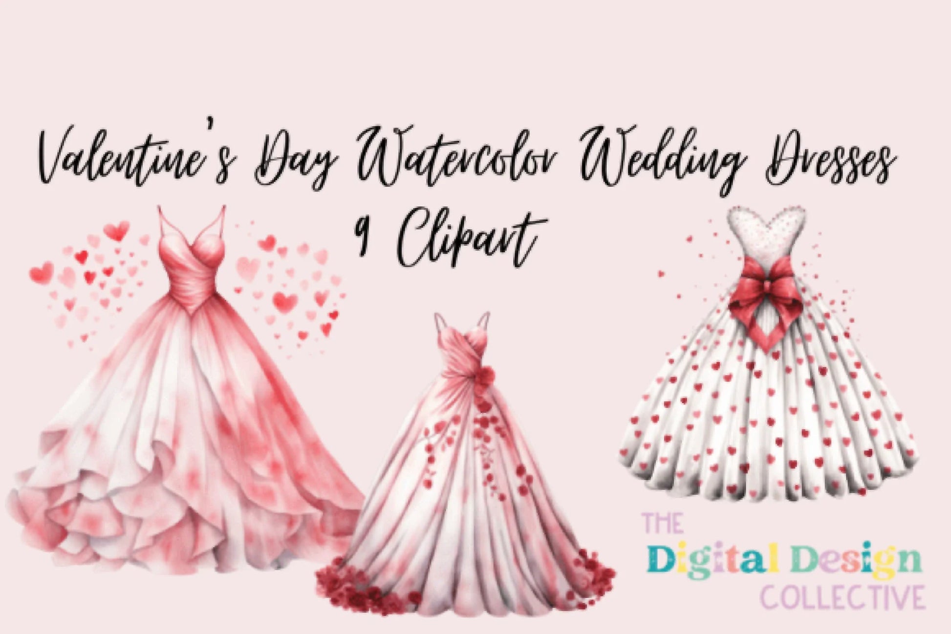 Vintage Valentine's Day Dress Clipart Bundle - CraftNest - Digital Crafting and Art