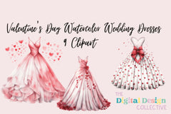 Vintage Valentine's Day Dress Clipart Bundle - CraftNest - Digital Crafting and Art