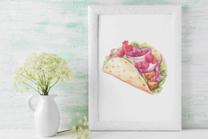 Valentine's Day Taco Clipart Bundle - CraftNest - Digital Crafting and Art