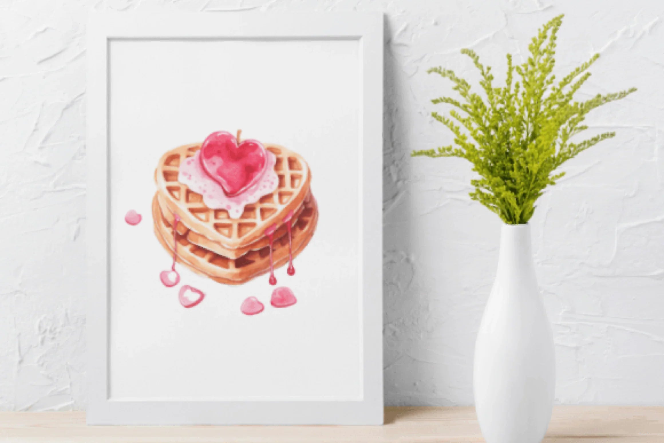 Valentine's Day Waffles Clipart Bundle - CraftNest - Digital Crafting and Art
