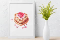 Valentine's Day Waffles Clipart Bundle - CraftNest - Digital Crafting and Art