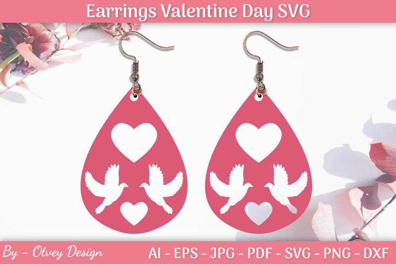 Valentine's Earrings SVG Bundle 3 - CraftNest - Digital Crafting and Art