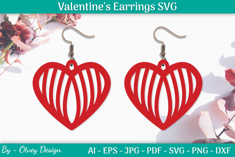 Valentine's Earrings SVG Bundle 25 - CraftNest - Digital Crafting and Art