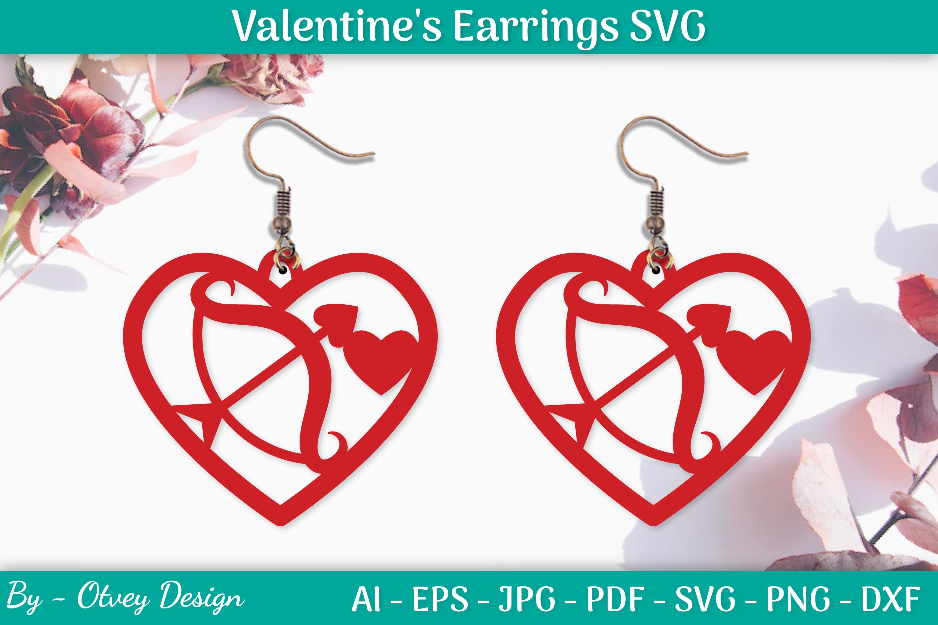 Valentine's Earrings SVG Bundle 36 - CraftNest - Digital Crafting and Art