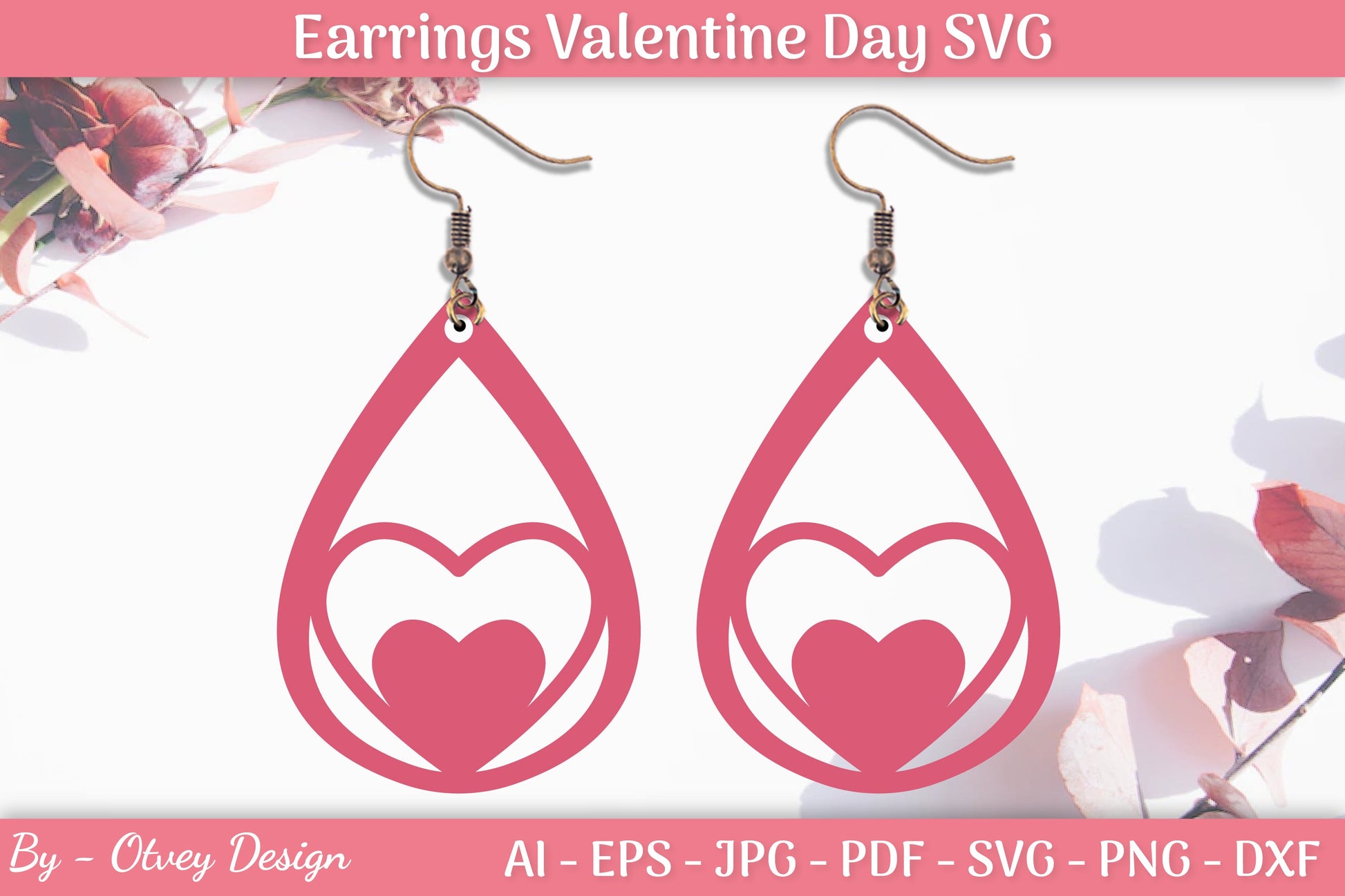 Valentine Earrings SVG Bundle 18 - CraftNest - Digital Crafting and Art