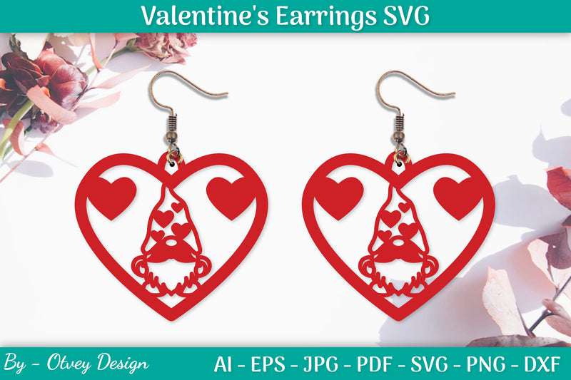 Valentine's Earrings SVG Bundle 38 - CraftNest - Digital Crafting and Art