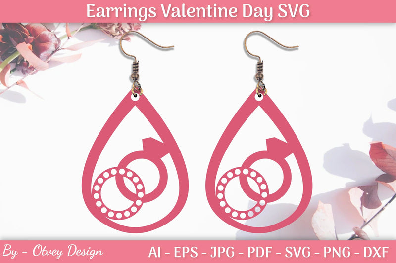 Valentine Earrings SVG Bundle 20 - CraftNest - Digital Crafting and Art