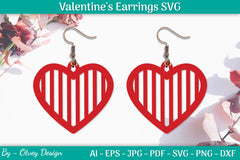 Valentine Earrings SVG Bundle 30 - CraftNest - Digital Crafting and Art