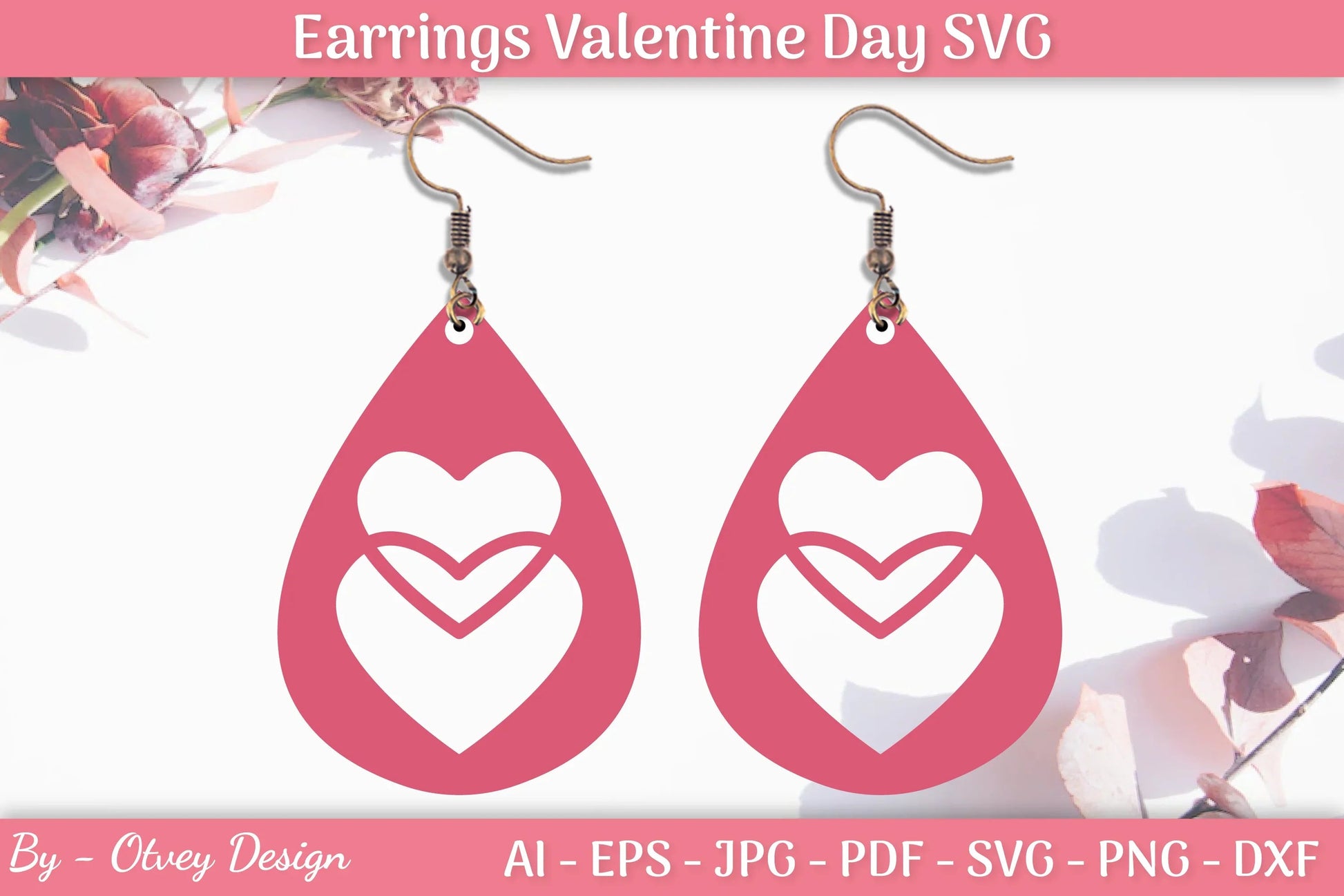 Valentine's Earrings SVG Bundle 11 - CraftNest - Digital Crafting and Art