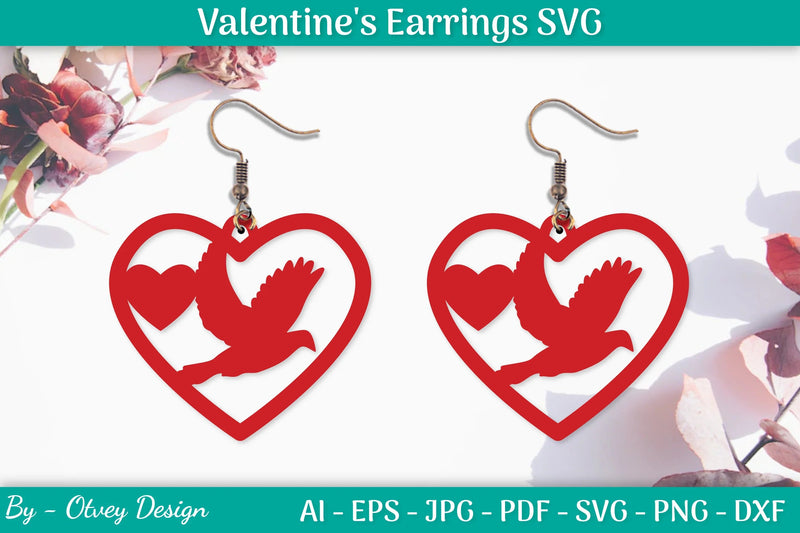 Valentine's Earrings SVG Bundle - CraftNest - Digital Crafting and Art