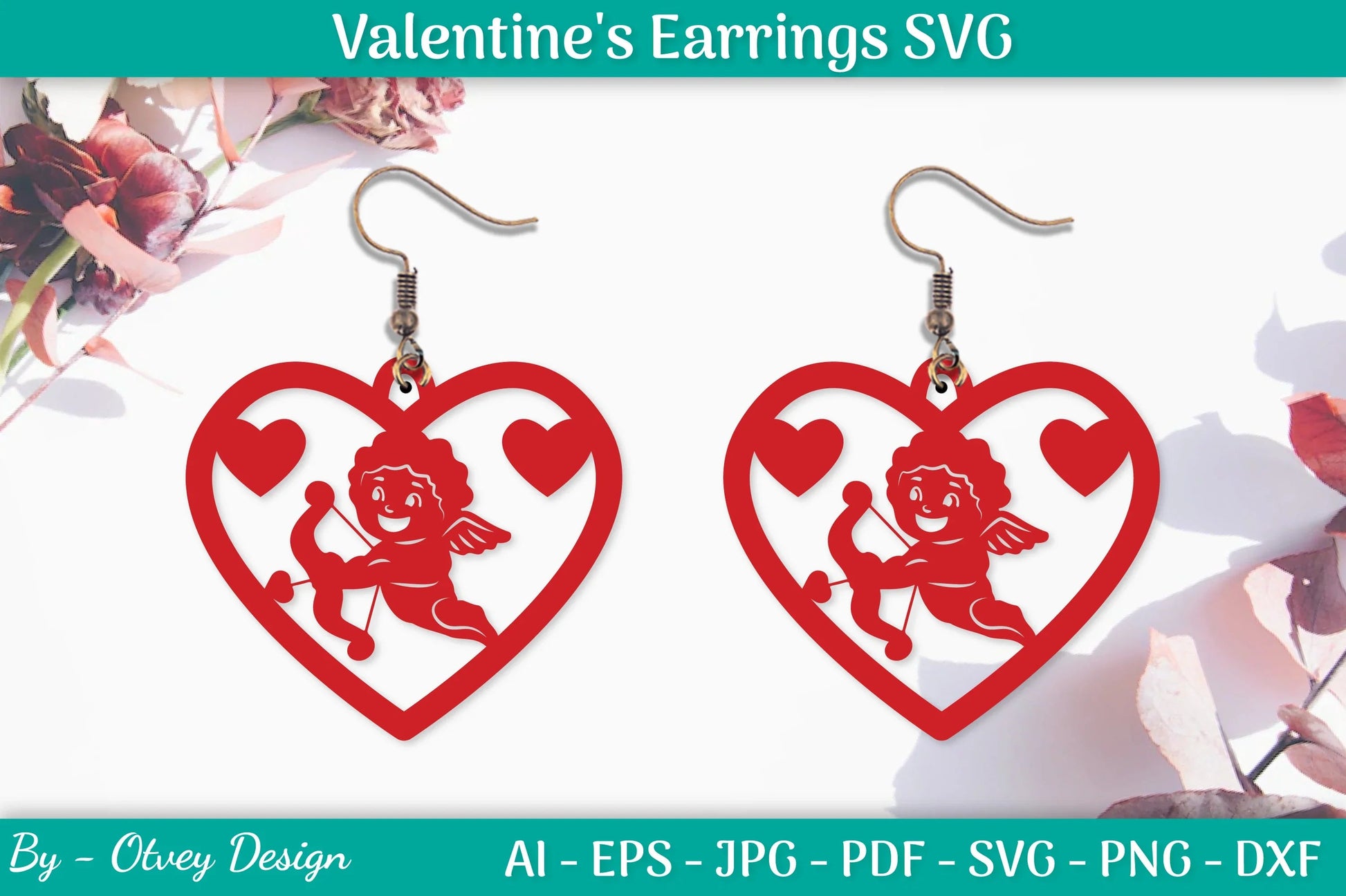 Valentine's Earrings SVG Bundle - CraftNest - Digital Crafting and Art