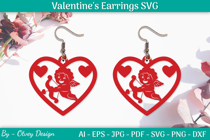 Valentine's Earrings SVG Bundle - CraftNest - Digital Crafting and Art