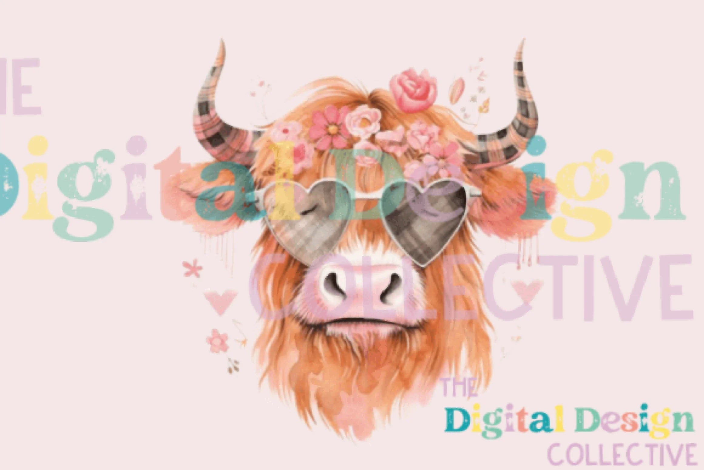 Vintage Highland Cow Valentine Clipart Bundle - CraftNest - Digital Crafting and Art