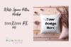 High-Quality White Square Pillow Mockup Design