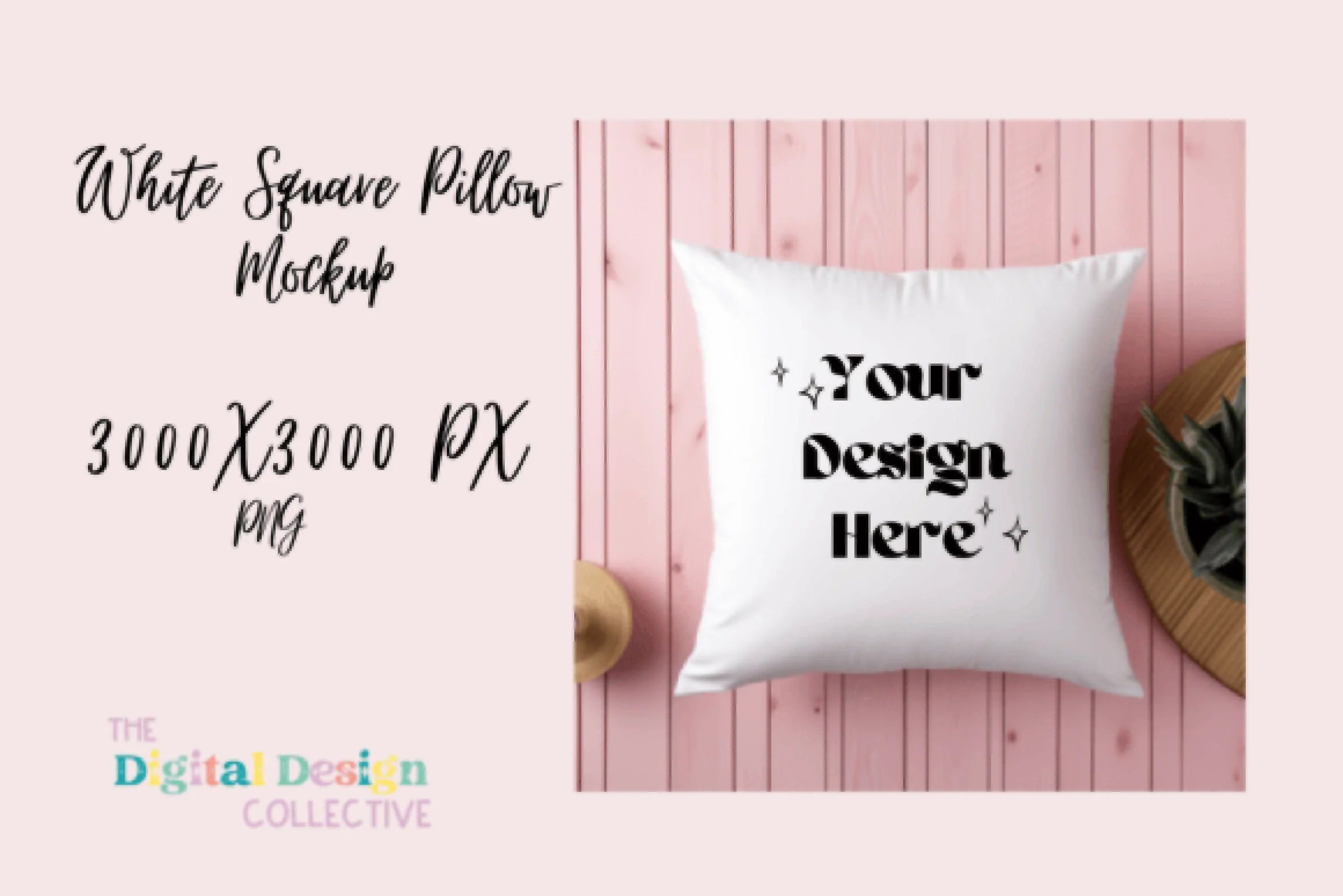 Valentine's Love Square Pillow Mockup - CraftNest - Digital Crafting and Art