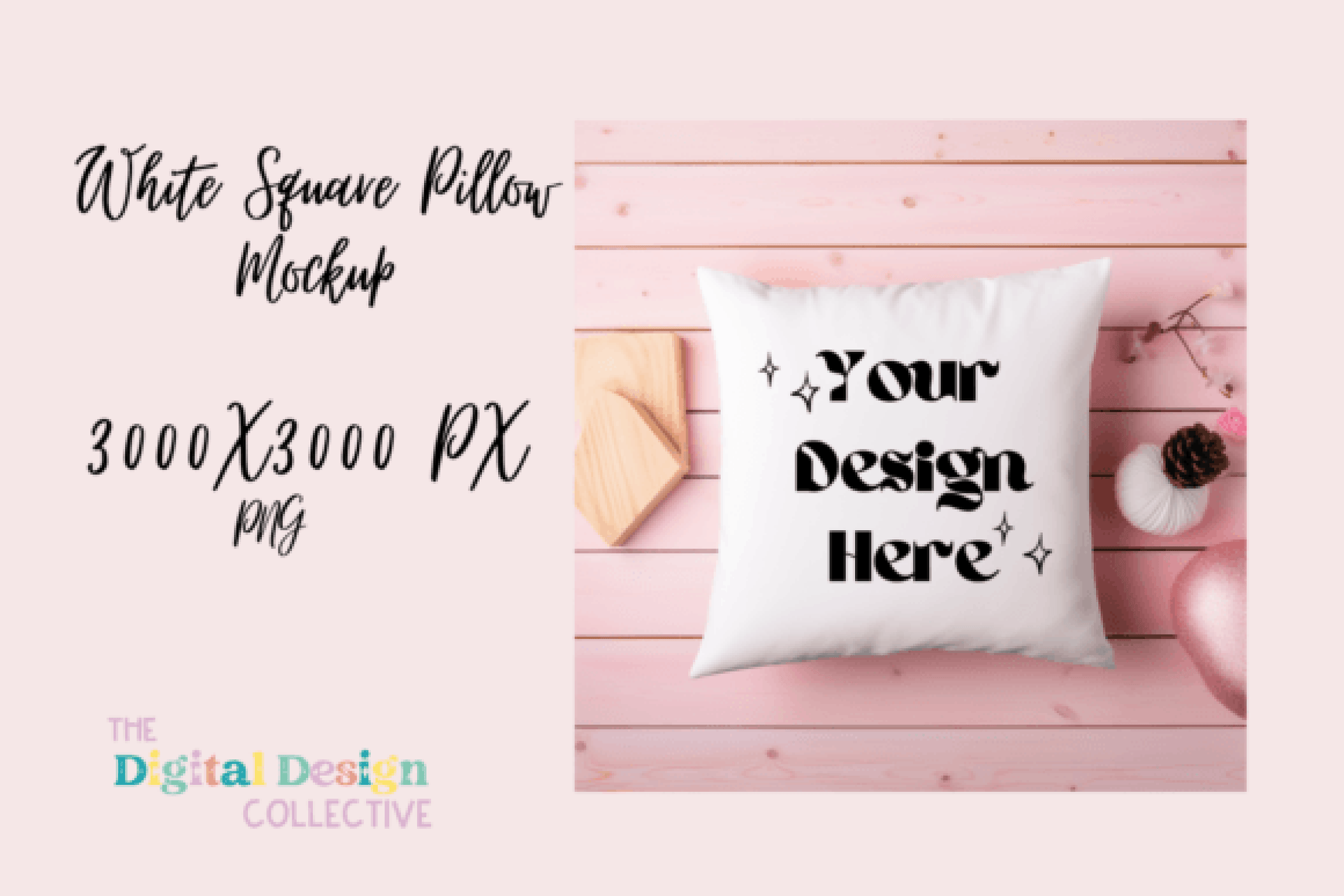 Stylish White Square Pillow Mockup Design Template - CraftNest - Digital Crafting and Art