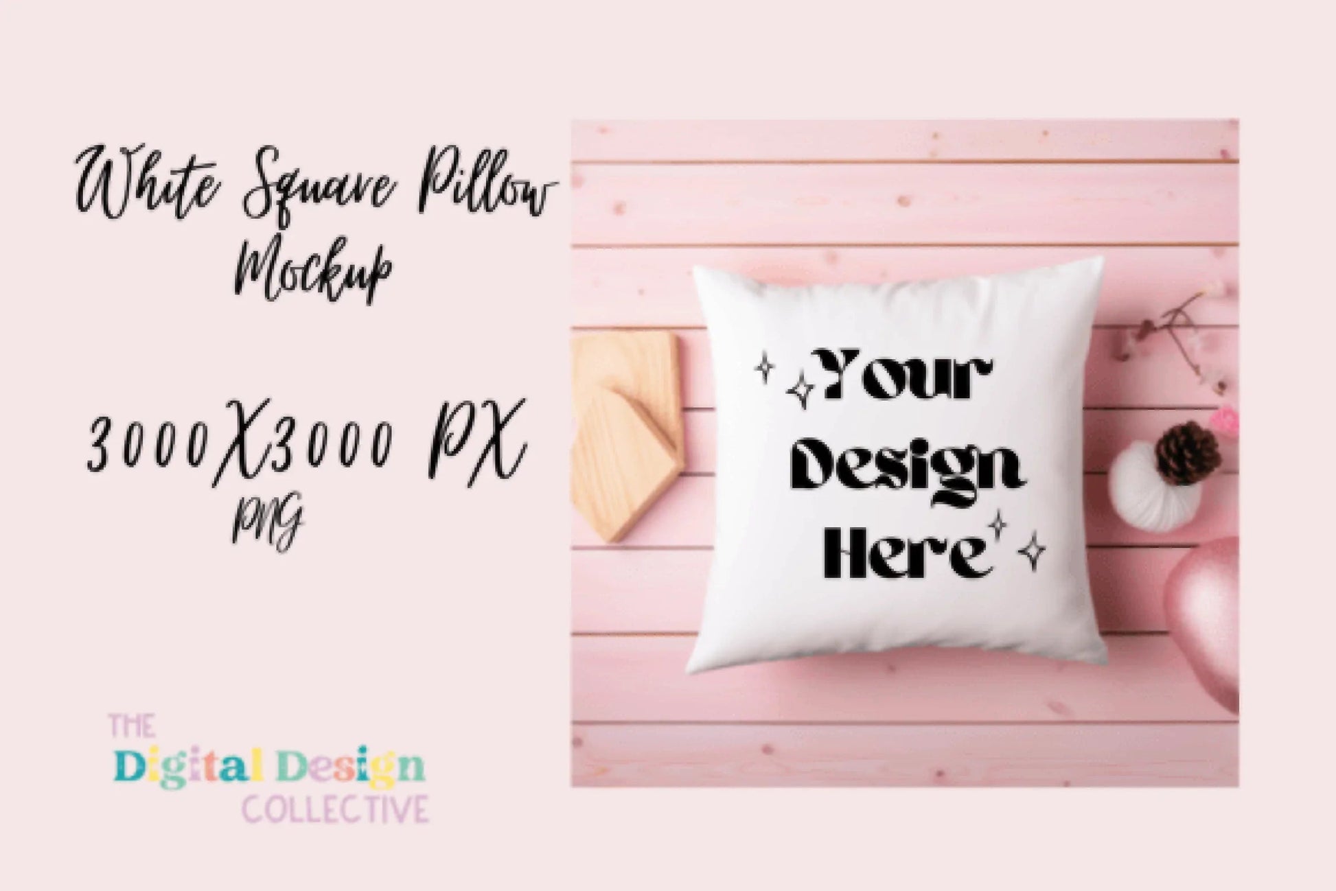 Valentine's Love Square Pillow Mockup - CraftNest - Digital Crafting and Art