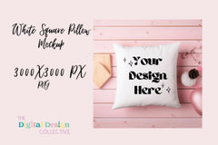 Valentine's Love Square Pillow Mockup - CraftNest - Digital Crafting and Art