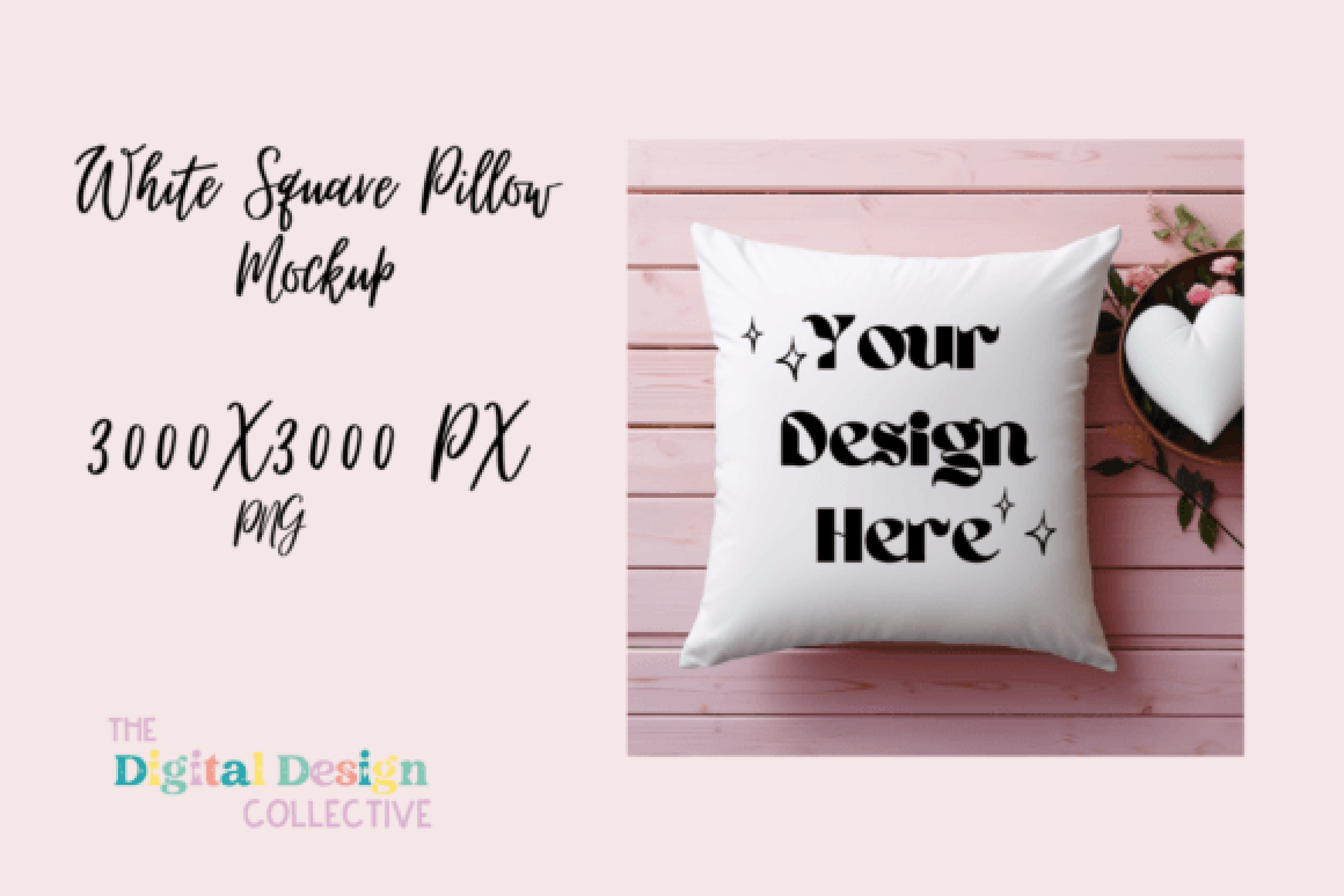 High-Quality White Square Pillow Mockup Design - CraftNest - Digital Crafting and Art