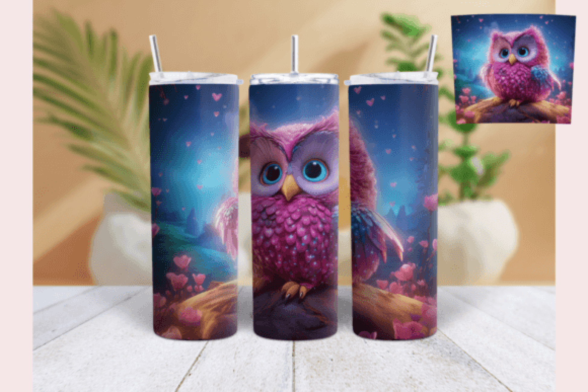 Neon Owl Tumbler Wrap Bundle - CraftNest - Digital Crafting and Art