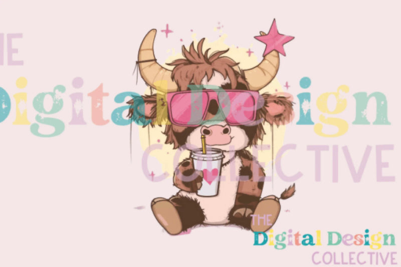 Vintage Valentine's Pink Coffee Cow Art Bundle - CraftNest - Digital Crafting and Art