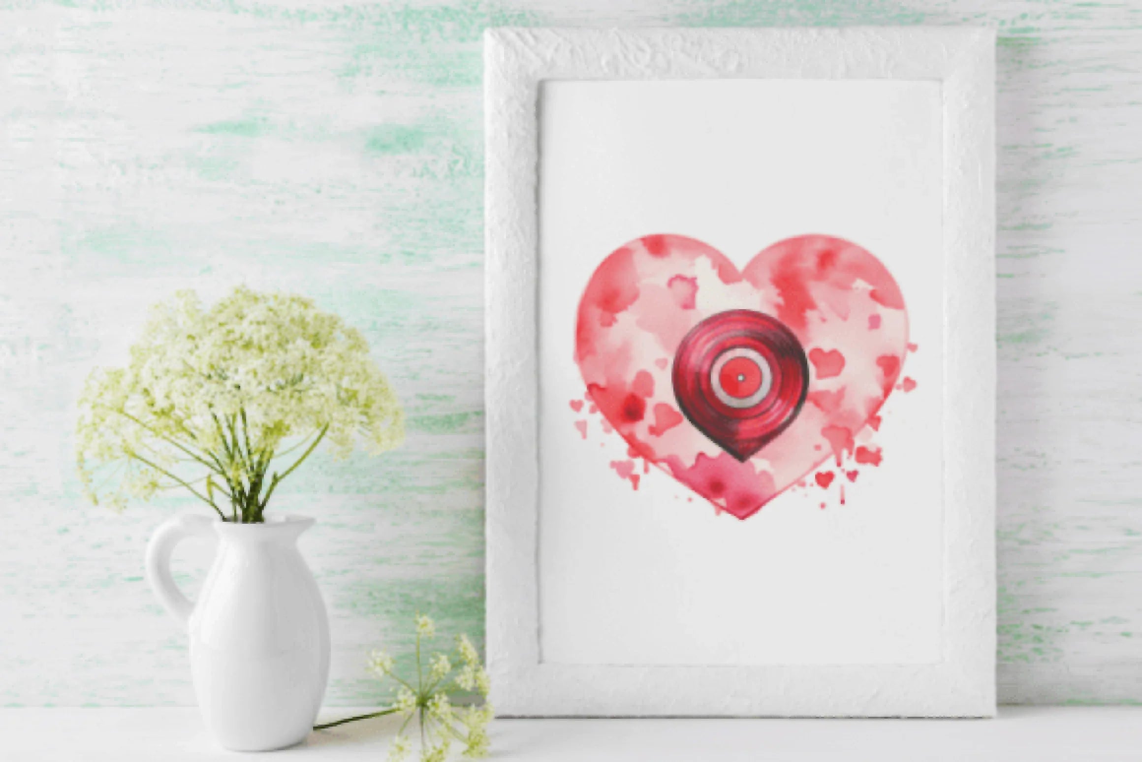 Vintage Valentines Record Player Clipart Bundle - CraftNest - Digital Crafting and Art