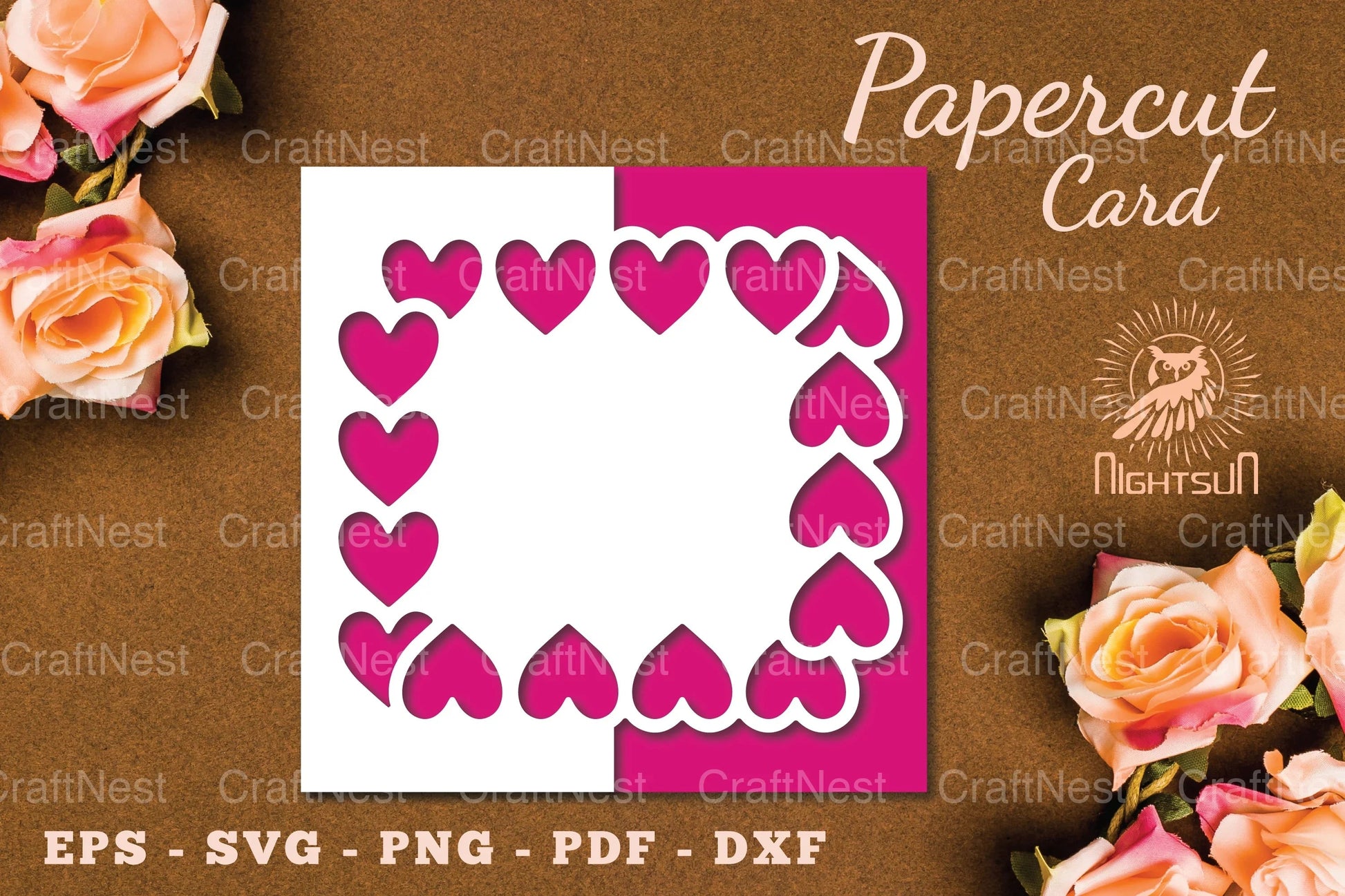 Valentine's Day Papercut Card SVG Bundle - CraftNest - Digital Crafting and Art