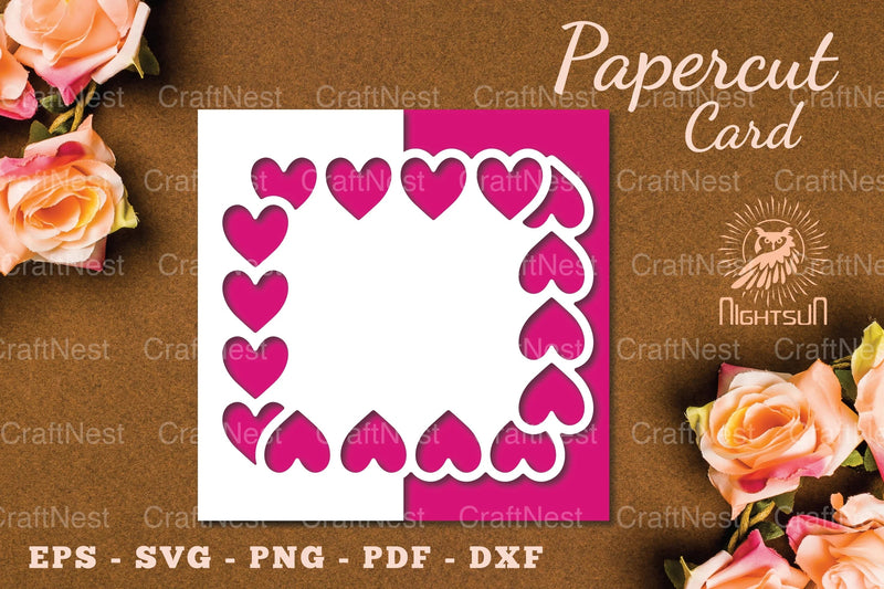 Valentine's Day Papercut Card SVG Bundle - CraftNest - Digital Crafting and Art
