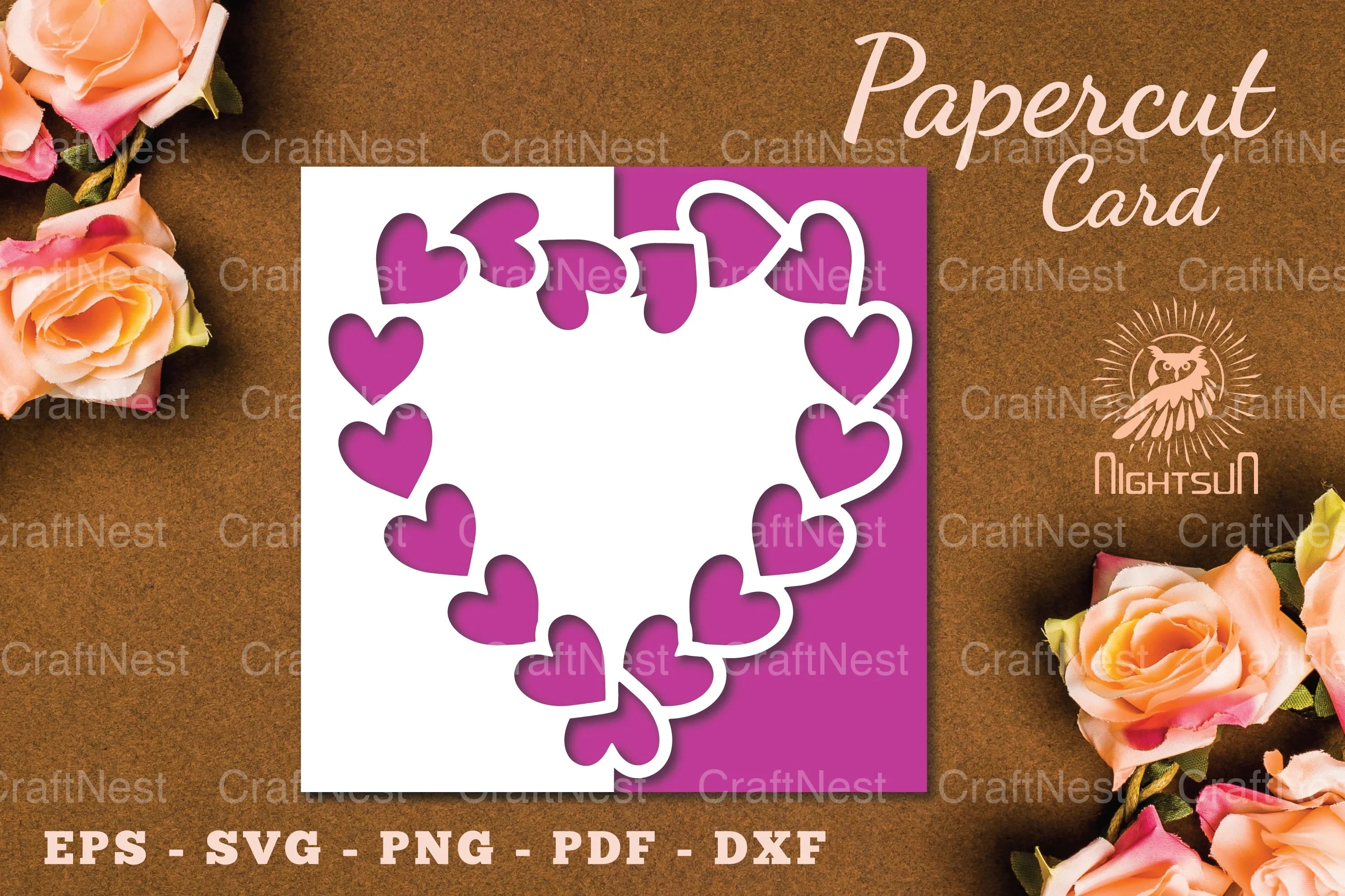 Valentine's Day Papercut Card SVG Bundle - CraftNest - Digital Crafting and Art