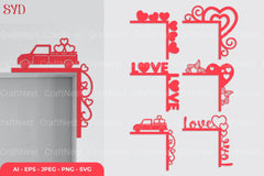 Valentine's Door Corner SVG Bundle - CraftNest - Digital Crafting and Art