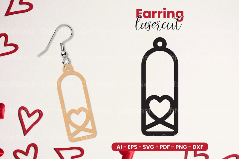 Valentine's Earring Laser Cut SVG Bundle - CraftNest - Digital Crafting and Art