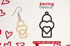 Valentine's Earring Laser Cut SVG Bundle - CraftNest - Digital Crafting and Art