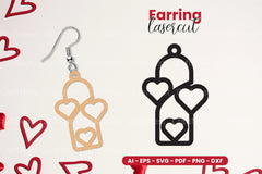Valentine's Earring Laser Cut SVG Bundle - CraftNest - Digital Crafting and Art