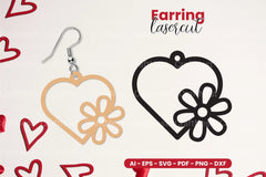 Valentine's Earring Laser Cut SVG Bundle - CraftNest - Digital Crafting and Art