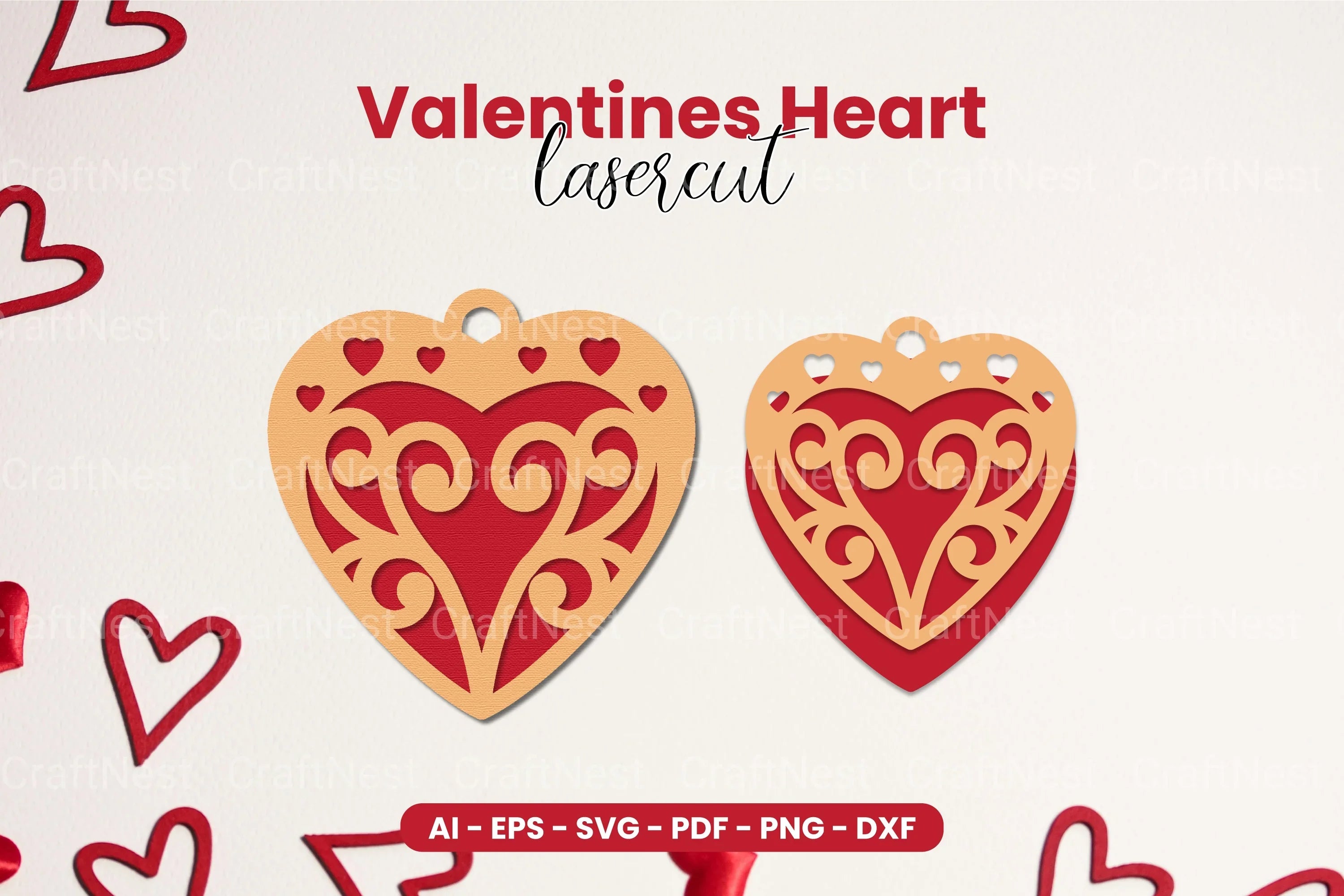 Valentine's Heart Laser Cut SVG Bundle - CraftNest - Digital Crafting and Art