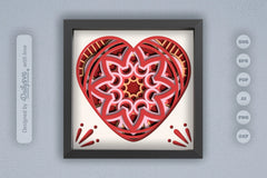 Valentine's Mandala Heart Papercut SVG Bundle - CraftNest - Digital Crafting and Art