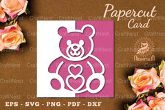 Valentine's Papercut Card SVG Bundle - CraftNest - Digital Crafting and Art