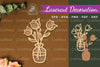 Vases with Flowers Laser Cut Decoration Clipart Bundle
