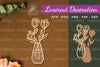 Vases with Flowers Laser Cut Decoration Clipart Bundle