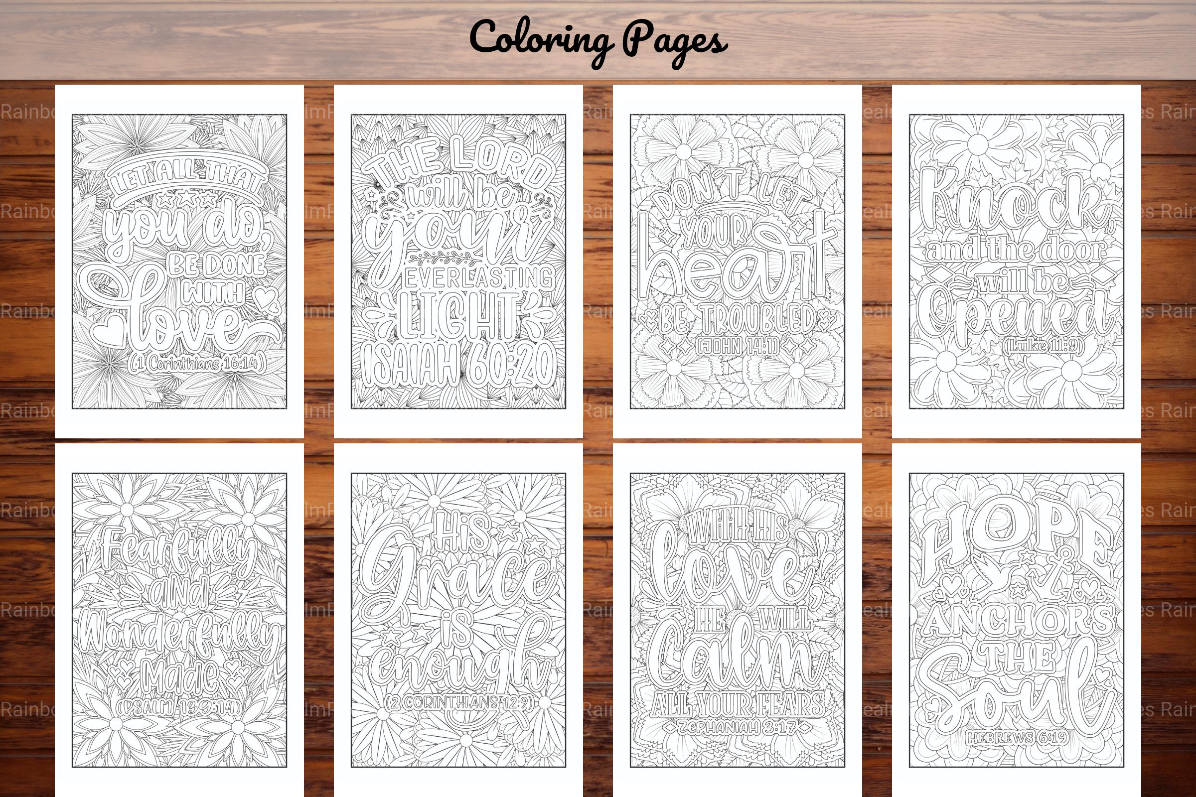 Bible Verse Quotes Coloring Book