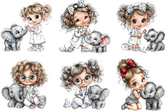 Veterinarian Girl Clipart Bundle - CraftNest - Digital Crafting and Art