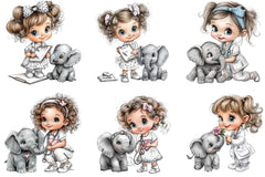 Veterinarian Girl Clipart Bundle - CraftNest - Digital Crafting and Art