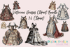 Vintage Victorian Dress Clipart Bundle